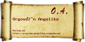 Orgován Angelika névjegykártya